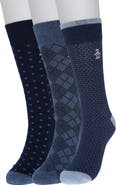 Original Penguin Pico Birdseye Crew Socks - Pack of 3