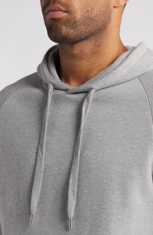 Shop Hugo Boss Boss Cotton Blend Lounge Hoodie In Medium Grey