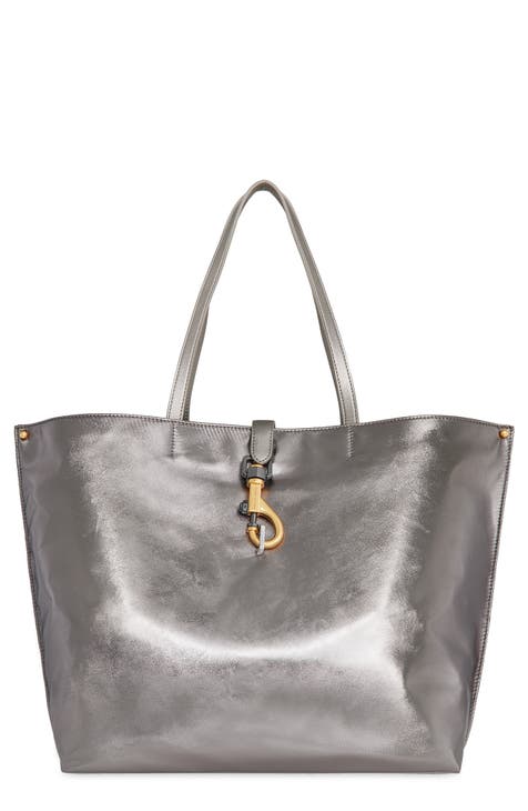 Metallic tote sales bags cheap