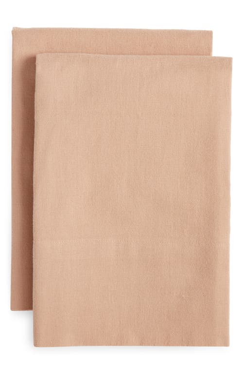 Shop Nordstrom Set Of 2 Organic Cotton Flannel Pillowcases In Tan Natural