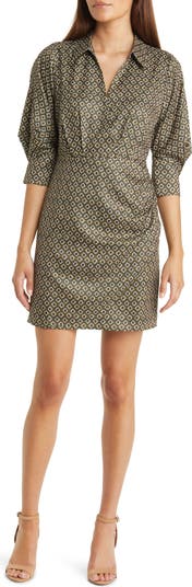 Sugar Lips Women's Princeton Floral Print Faux Wrap Mini Skirt - High Waisted Ruffle Detail