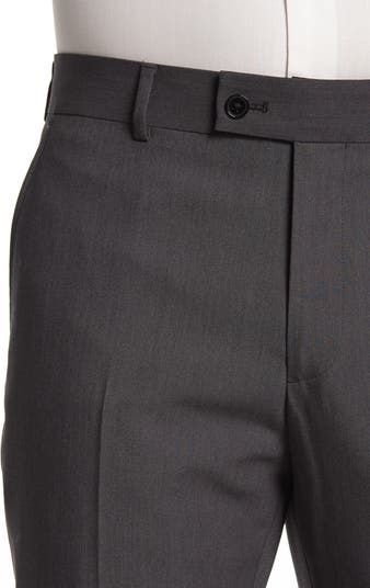 Brixton Grey Solid Two Button Notch Lapel Extra Trim Suit