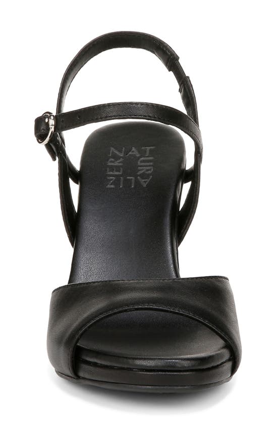 Shop Naturalizer Lala Ankle Strap Sandal In Black Leather