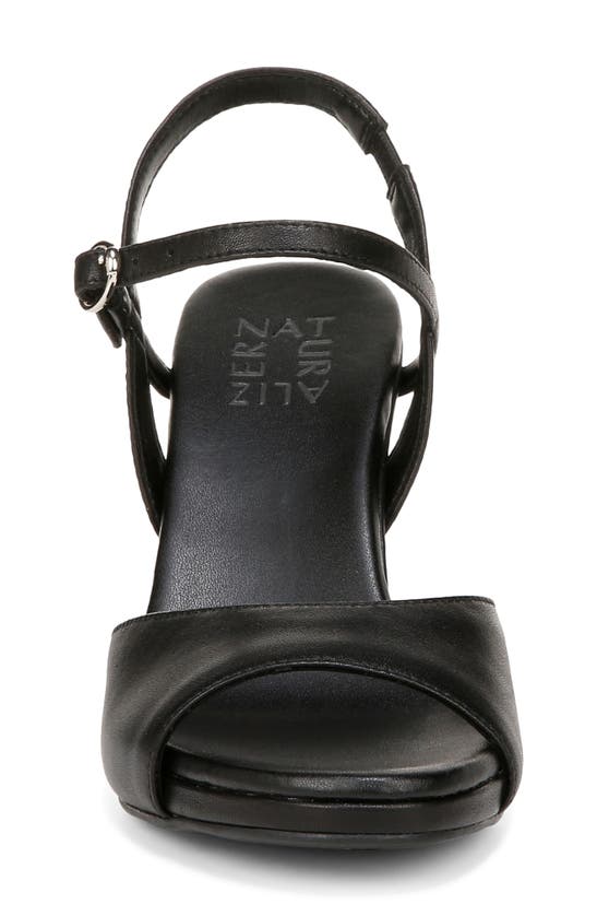 Naturalizer Lala Womens Heels Pumps Ankle Strap In Black Leather