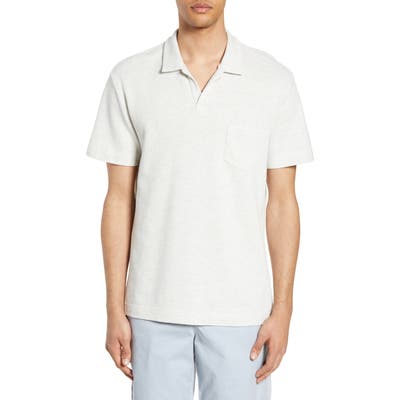 Life/after/denim Johnny Collar Pique Polo, White