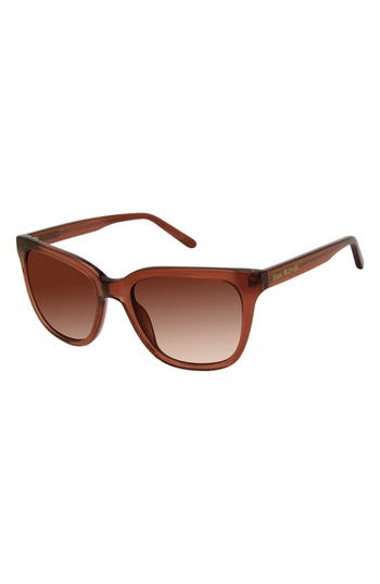 Isaac Mizrahi New York 51mm Square Sunglasses In Brown
