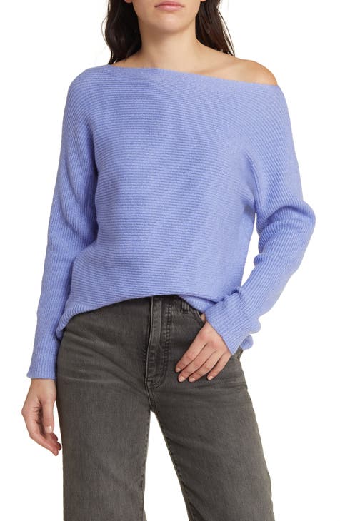 Solid Color Slash Neck Chic Long Sleeve Open Knit Sweater