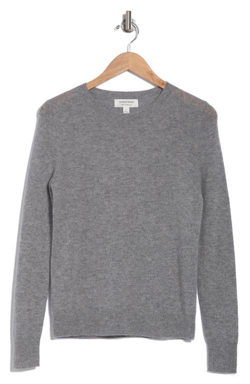 Nordstrom Crewneck Cashmere Sweater In Grey Heather