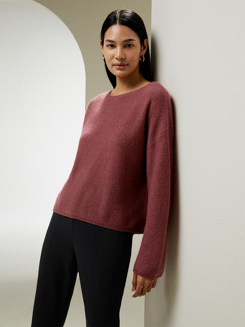 LILYSILK LILYSILK RELAXED FIT DROP-SHOULDER SILK CASHMERE BLEND SWEATSHIRT 
