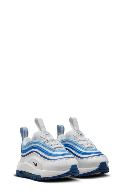 Nike Kids' Air Max 97 Sneaker In White/blue/light Blue