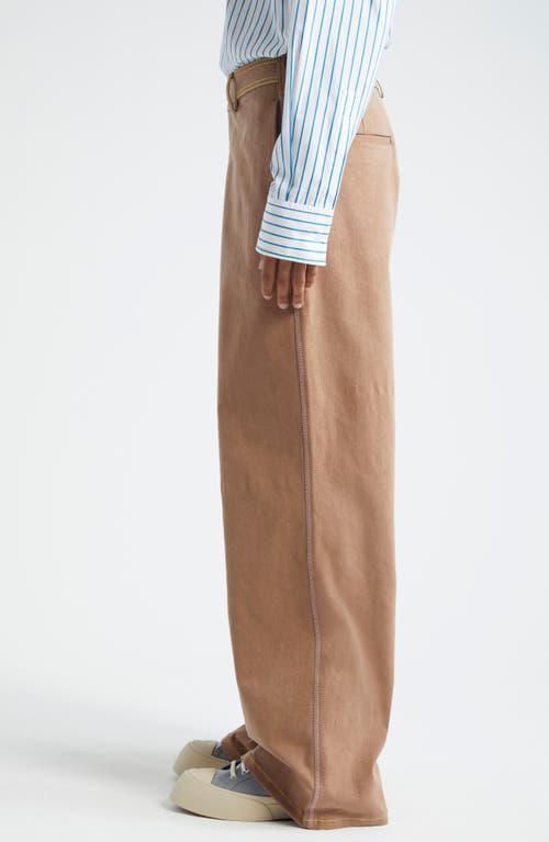 MARNI MARNI TOPSTITCHED FLARE PANTS 