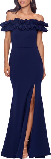 Off the shoulder trumpet gown sale