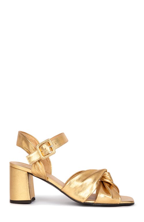 Infinity Ankle Strap Sandal in Gold