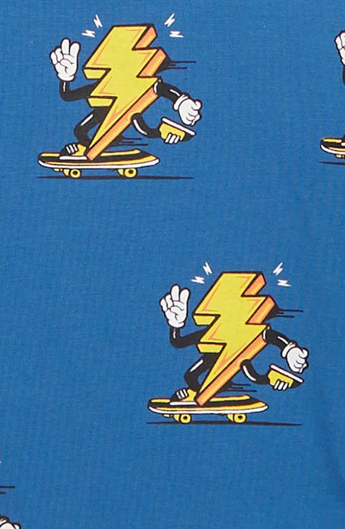 Shop Tiny Tribe Kids' Skating Bolts Graphic T-shirt In Blue