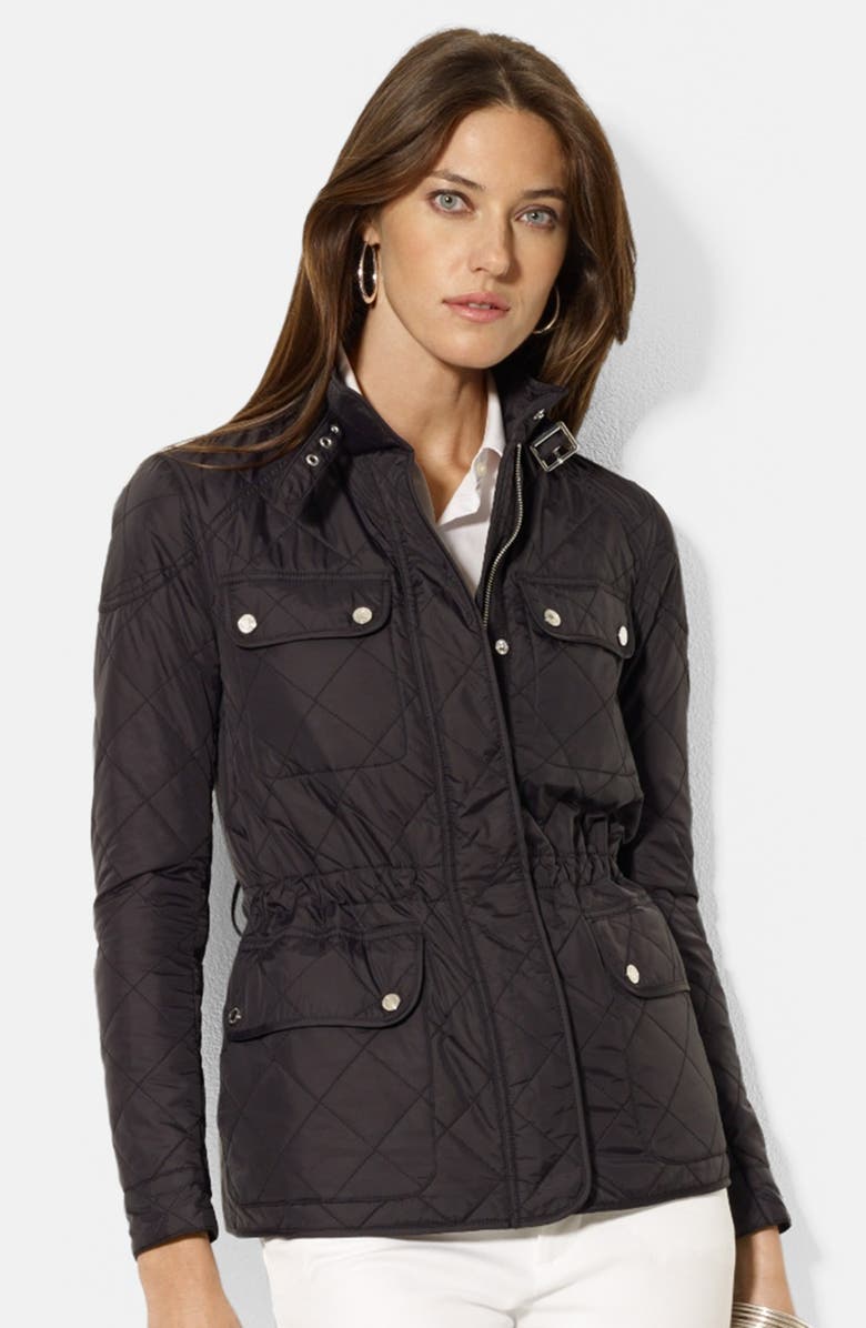 Lauren Ralph Lauren Four-Pocket Belted Quilted Jacket (Regular & Petite ...