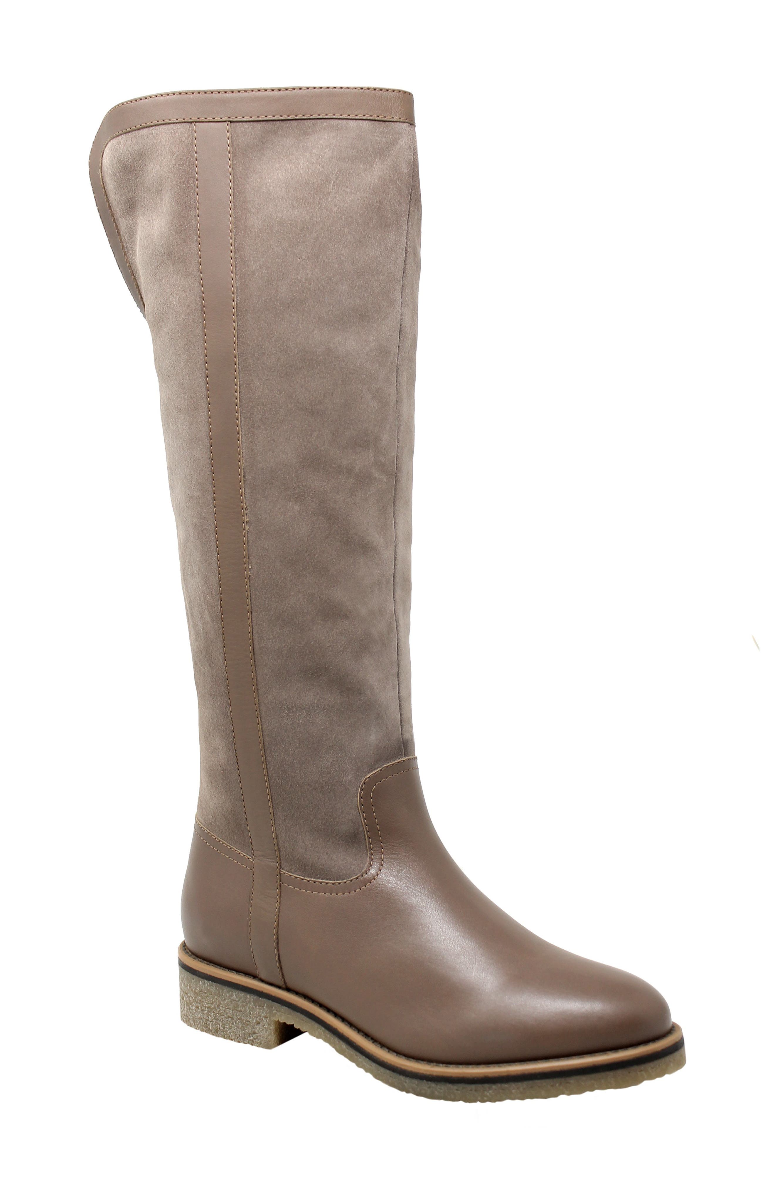 beige tall boots leather