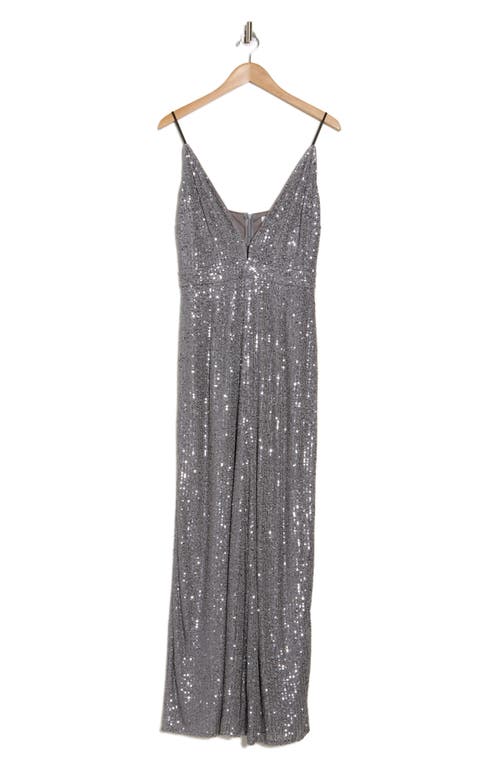 Area Stars Ria Sequin Jumpsuit In Silver