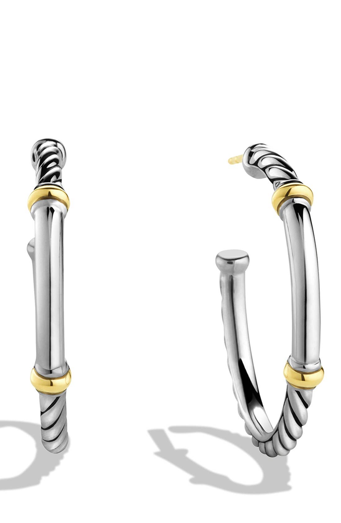 David Yurman 'Metro' Small Hoop Earrings with Gold Nordstrom