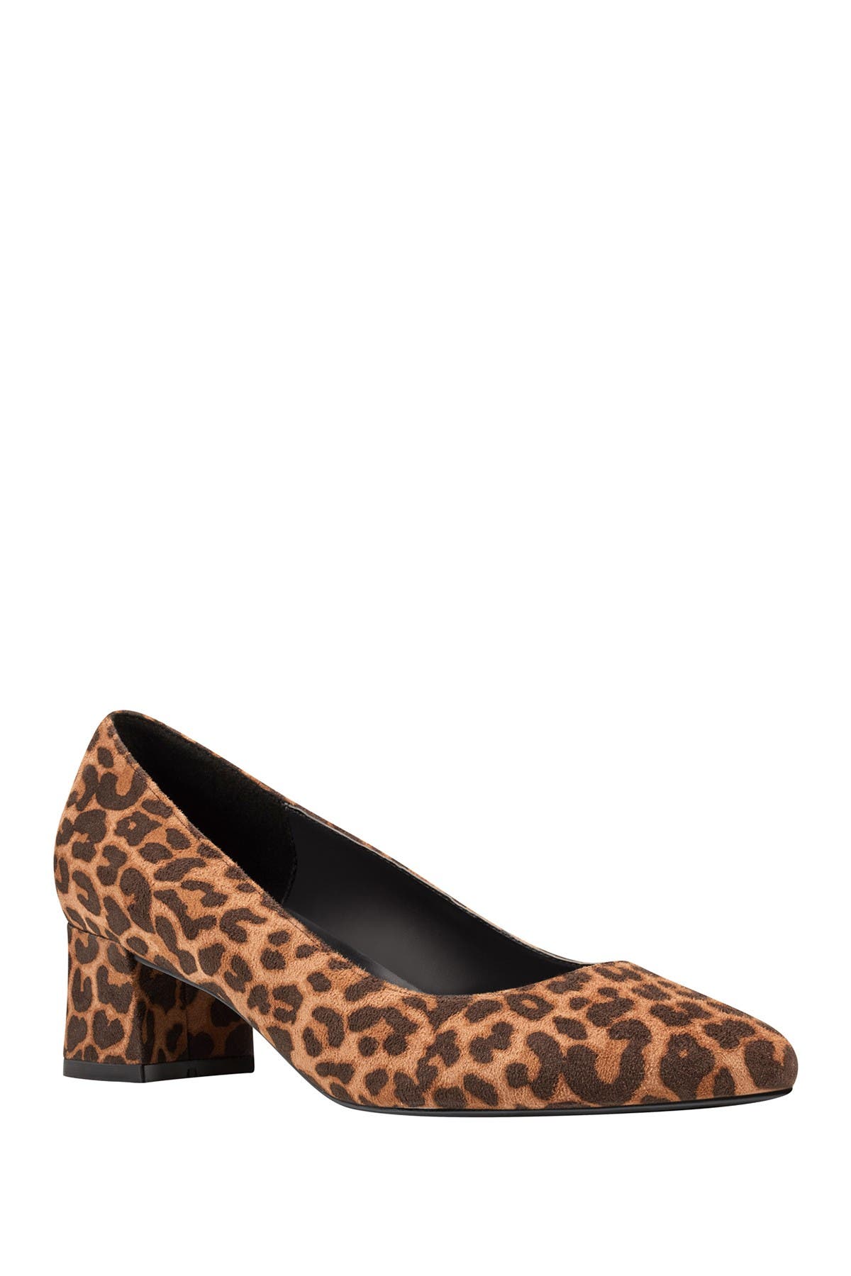 leopard print block heel pumps
