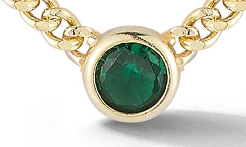 Glaze Jewelry Cubic Zirconia Curb Chain Necklace In Gold