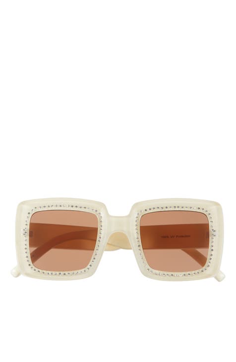 Embellished Square Sunglasses
