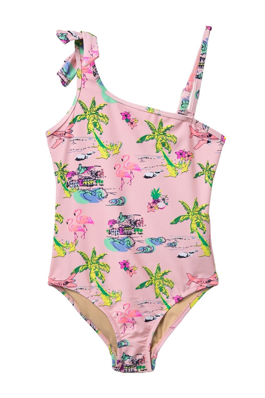 Shade Critters | Pink Tiki Asymmetrical Swim Suit | Nordstrom Rack