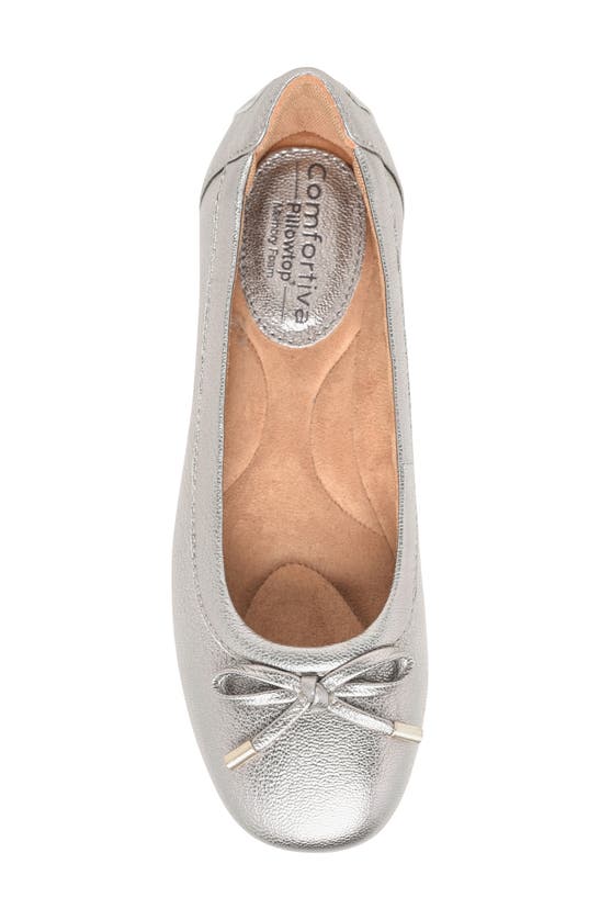 Shop Comfortiva Keegan Ballet Flat In Grey-gold