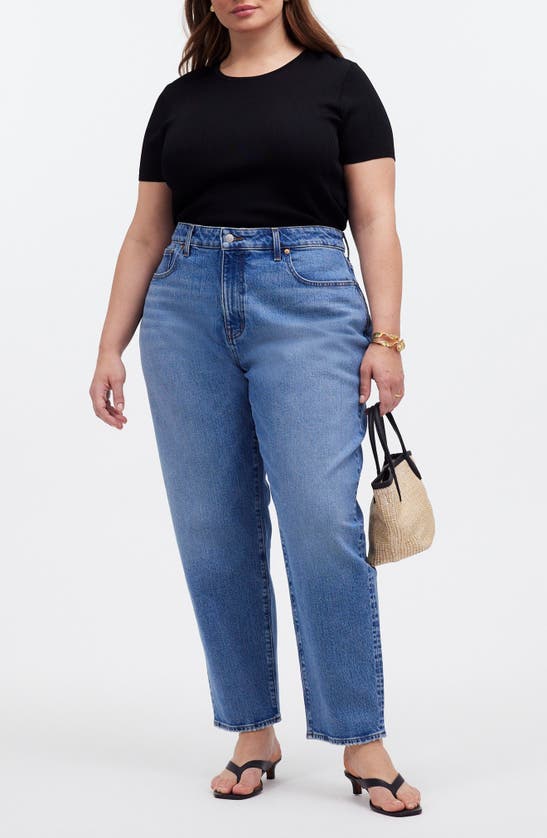 Shop Madewell The Curvy '90s Straight Crop Jeans In Hazeldell Wash