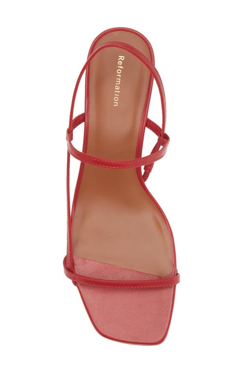 Reformation Serenity Bare Sandal In Scarlet