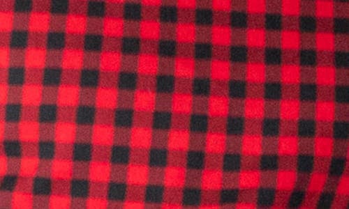Popatu Kids' Check Tiered Cotton Dress In Black/red