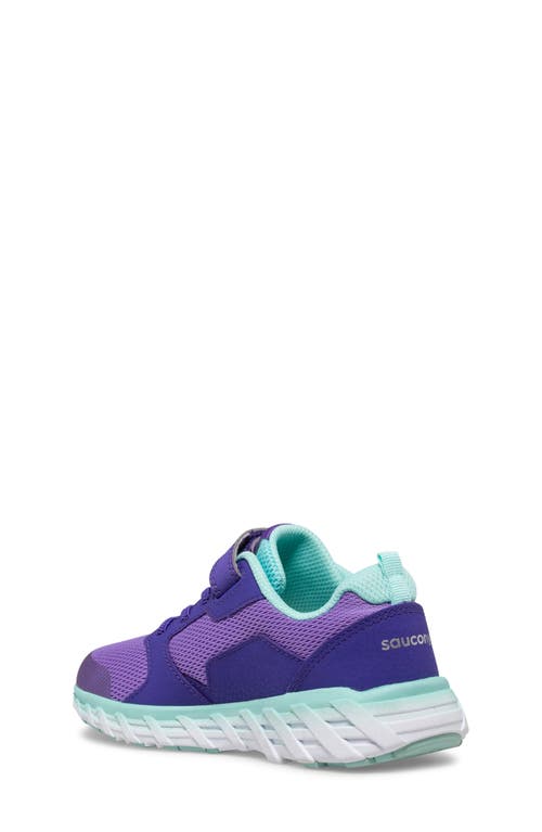 Shop Saucony Kids' Wind A/c 2.0 Sneaker In Purple/turquoise