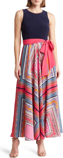 Eliza j scarf print hotsell maxi dress