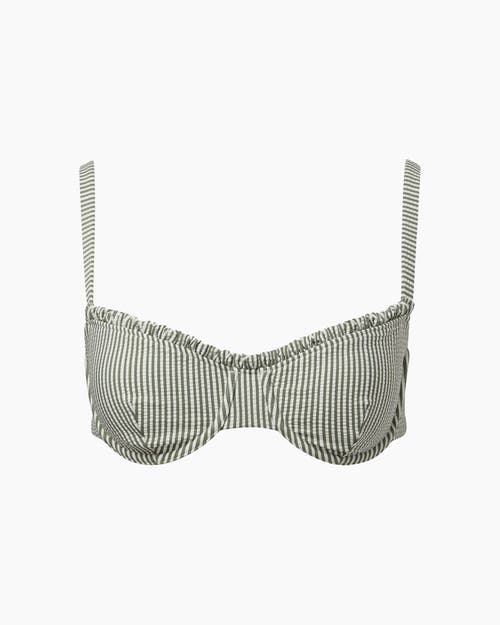 Onia Marilyn Bikini Top In Sea Spray/white