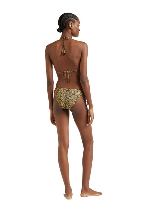 Vilebrequin Carapaces Jersey Triangle Bikini Top In Bleu Marine