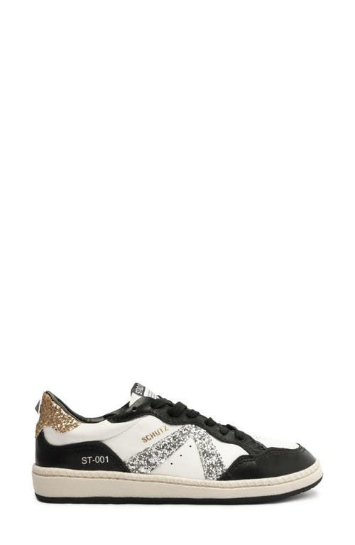 Shop Schutz St 001 Sneaker In White/black/prata