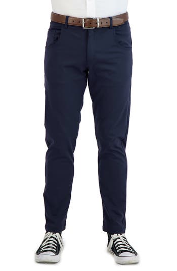 Levinas All Day Everyday Stretch Tech Chino Pants In Blue