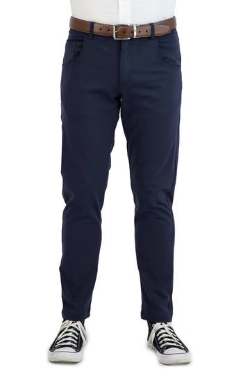 Shop Levinas All Day Everyday Stretch Tech Chino Pants In Navy