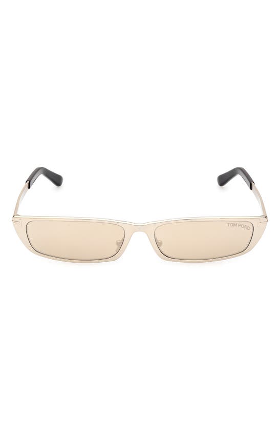 Tom Ford Eyewear Everett Rectangular Frame Sunglasses In Gray