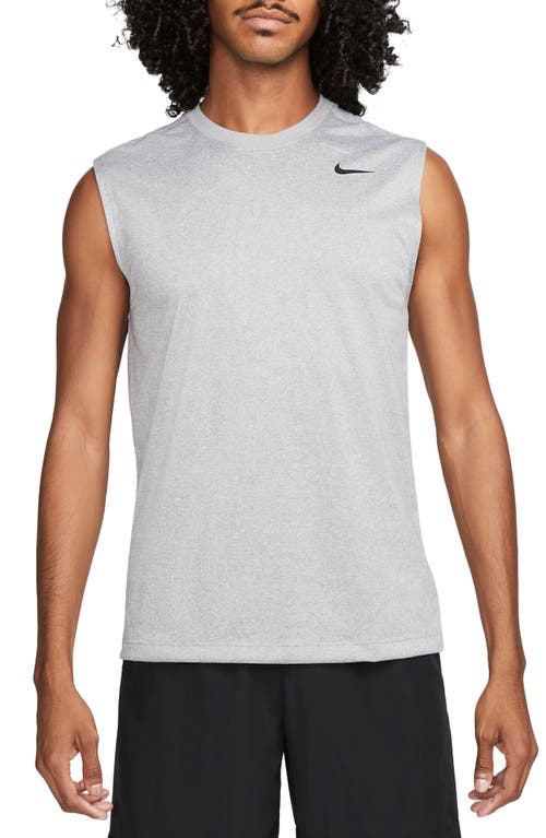 Nike Dri-fit Legend Fitness Muscle T-shirt In Tumbled Grey/flight Silver