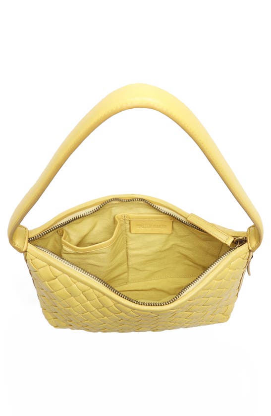 Shop Walter Baker Hazel Woven Shoulder Bag In Pale Yellow