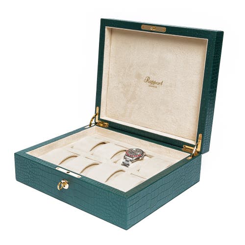 Shop Rapport London Brompton Eight Watch Box In Green