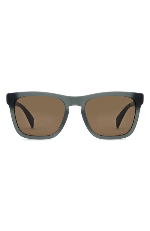 Rag & Bone 54mm Rectangular Sunglasses In Matte Grey/brown
