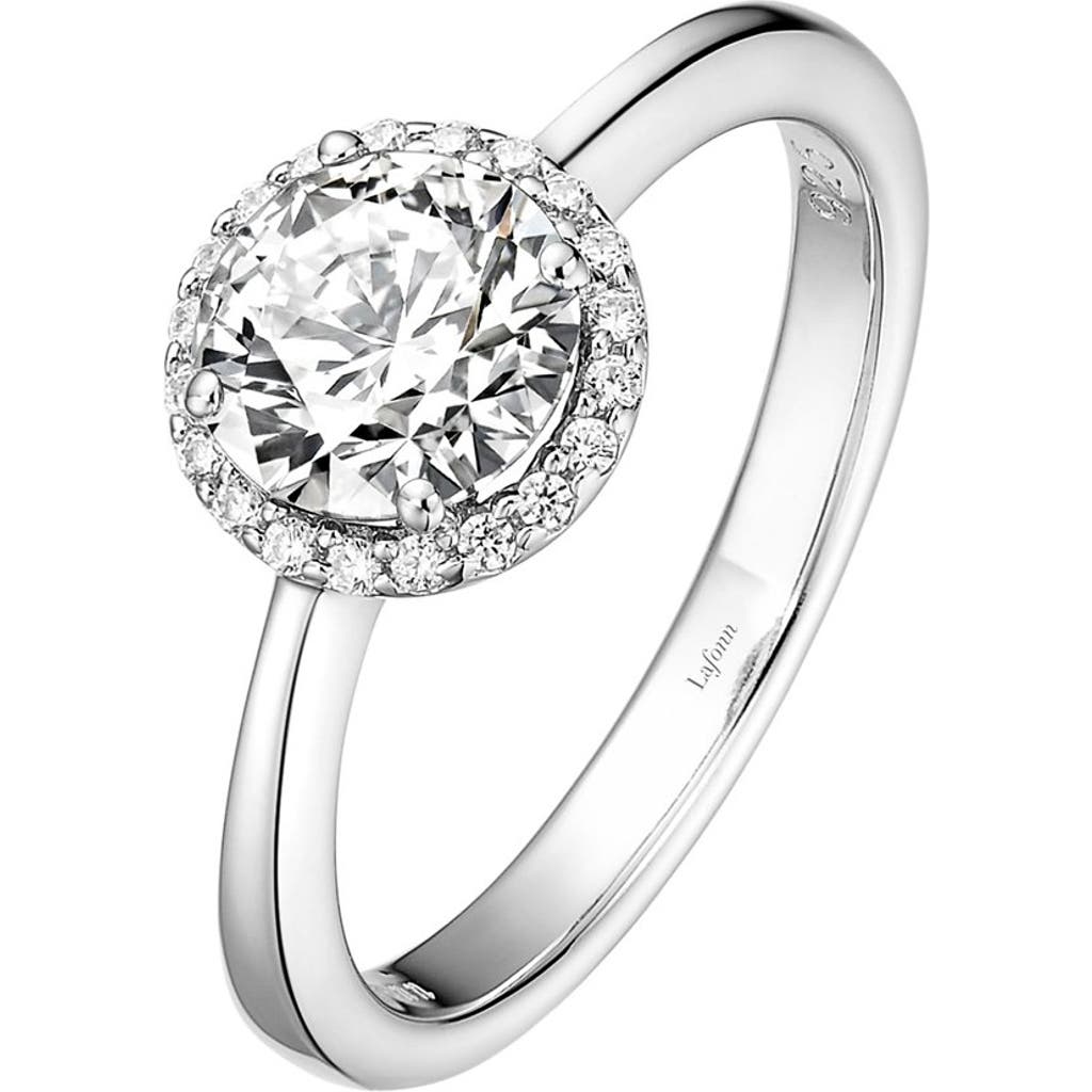 Lafonn Birthstone Halo Ring In April Diamond/silver