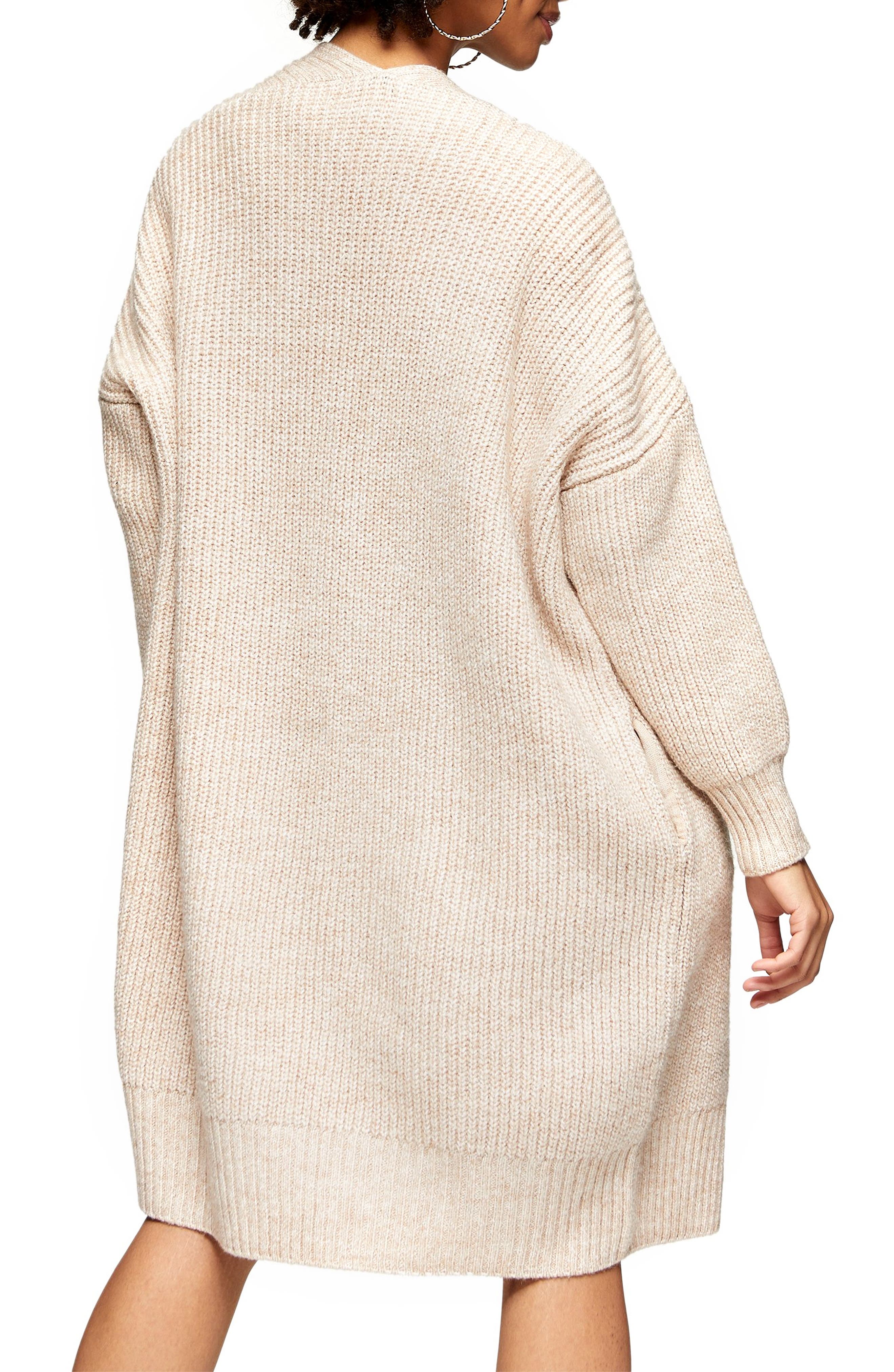 ribbed open front cardigan