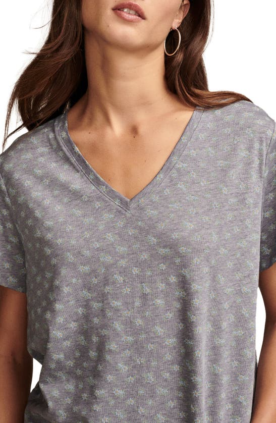 Shop Lucky Brand Classic V-neck T-shirt In Blue Multi