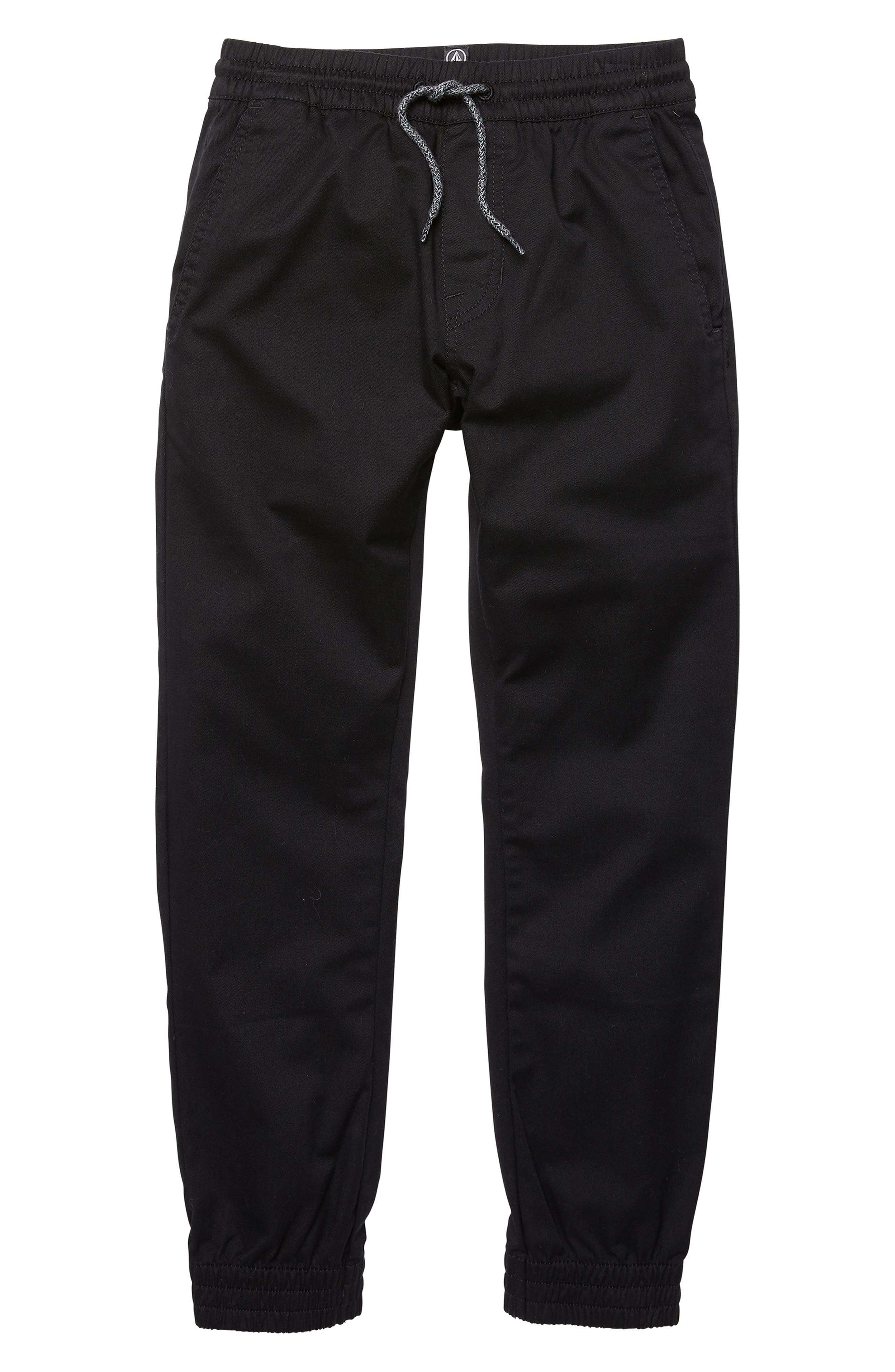 boys slim fit black joggers