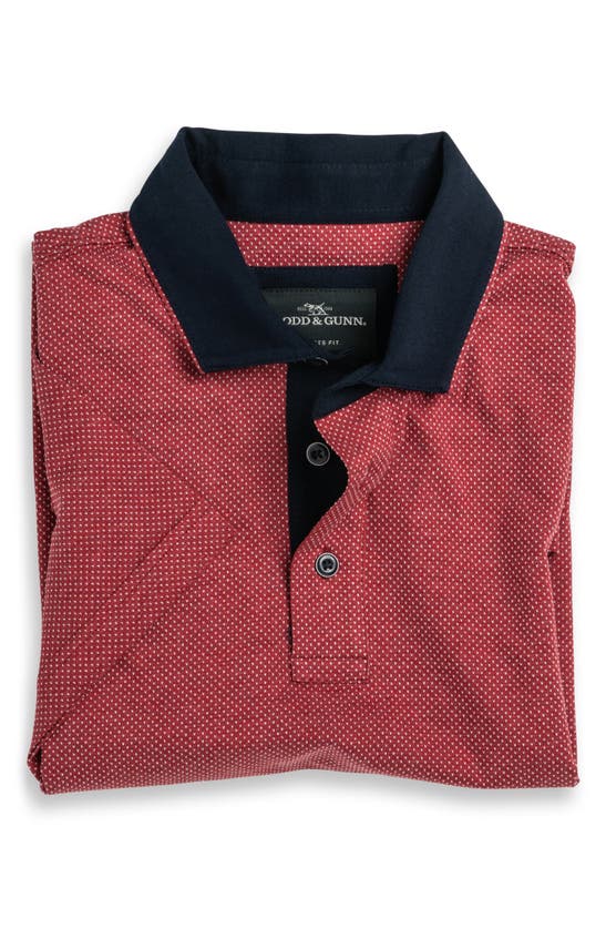 Rodd & Gunn Stanley Sports Fit Dot Short Sleeve Polo In Garnet