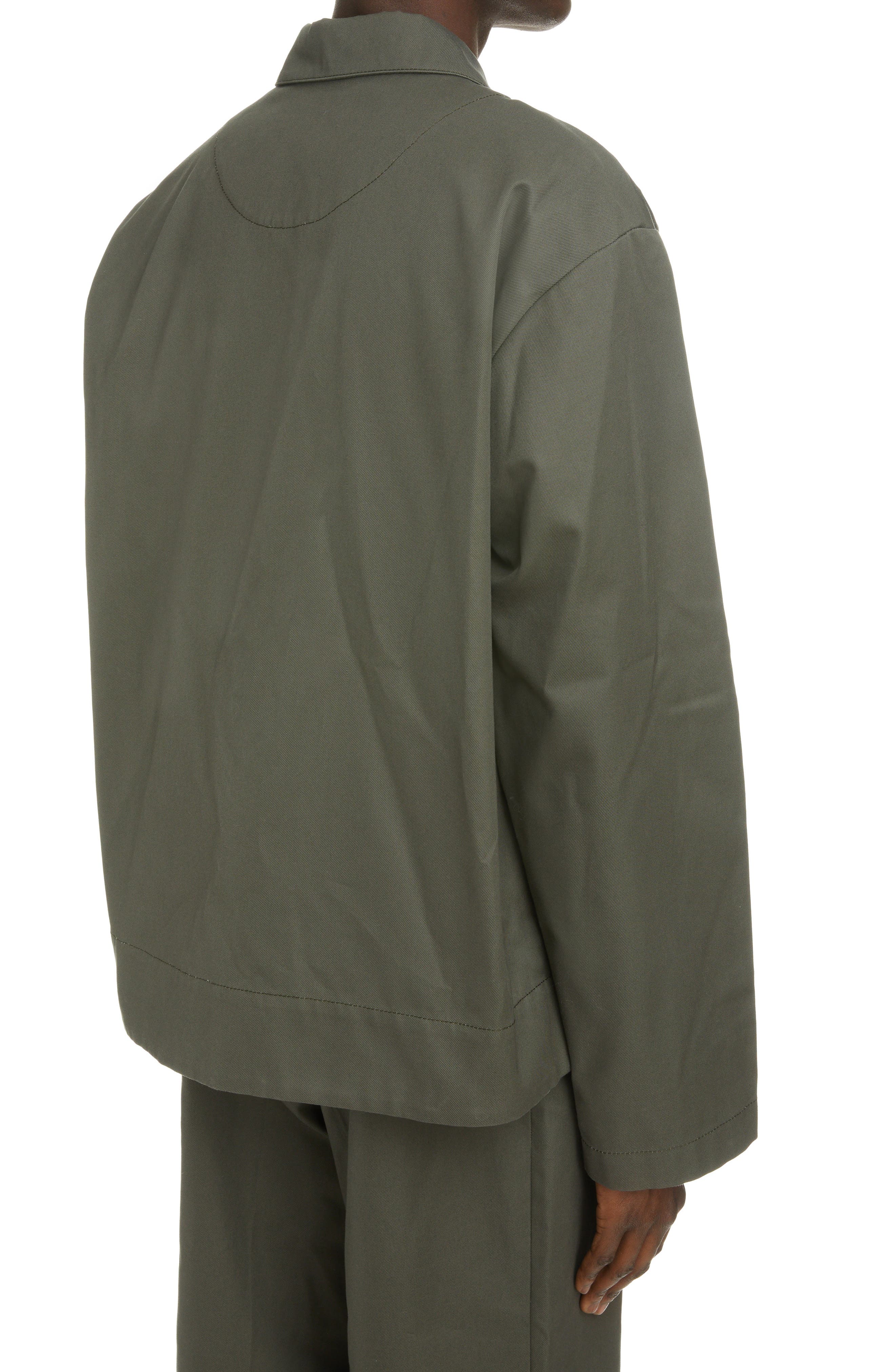 Acne Studios Cotton Twill Utility Jacket in Olive Green at Nordstrom, Size 36 US