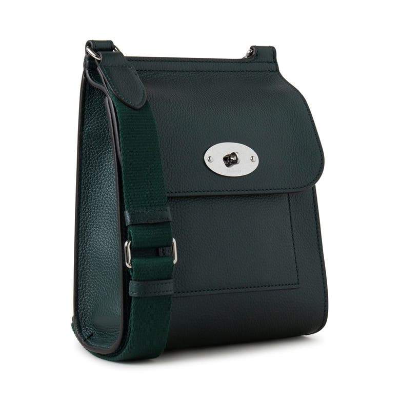 Shop Mulberry Small Antony Leather Crossbody Bag In  Green