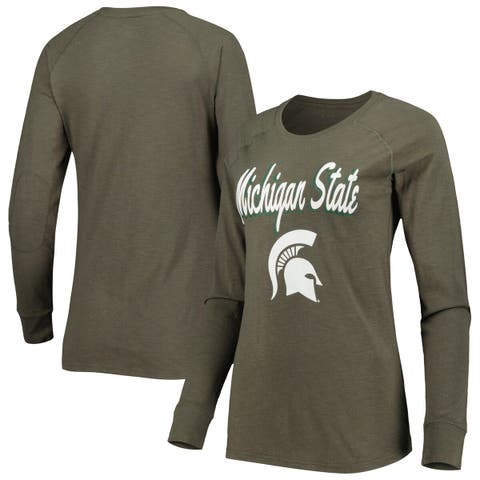 Philadelphia Eagles New Era Women's Thermal Crop Long Sleeve T-Shirt -  Midnight Green